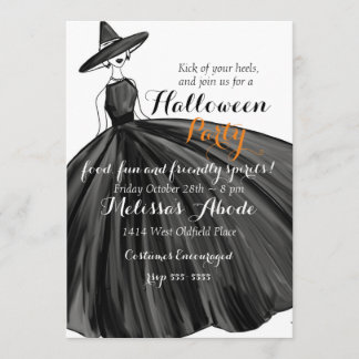 Lovely Witch Halloween Uitnodiging