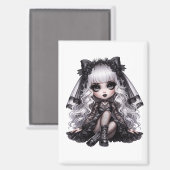 Lovely With a Dark Side Gothic Cute Magnet (Voorkant / Achterkant)