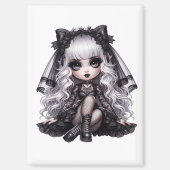 Lovely With a Dark Side Gothic Cute Magnet (Voorkant)