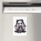 Lovely With a Dark Side Gothic Cute Magnet (Insitu (Vaatwasser))