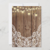 Lovely Wooden Rustic Wedding Uitnodiging (Achterkant)