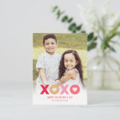 Lovely XOXO Editable Color Valentijns Briefkaart (Staand voorkant)