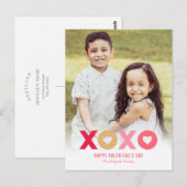Lovely XOXO Editable Color Valentijns Briefkaart (Voorkant / Achterkant)