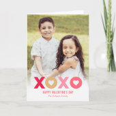 Lovely XOXO Editable Color Valentijnsdag Kaart (Voorkant)