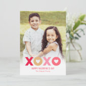 Lovely XOXO Editable Color Valentijnsdag Kaart (Staand voorkant)