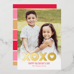 Lovely XOXO Folie Valentijnsdag Fotokaart Feestdagenkaart