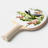 Lovely Young Parrot in Flowering Tree Tafeltennisbatje (Voorkant Gekanteld)