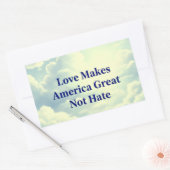 LoveMakesAmericaGreat Rechthoekige Sticker (Envelop)