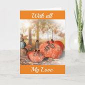 **LOVEN** THANKSGIVING KAART NAAR DE KAART WAARVAN (Voorkant)