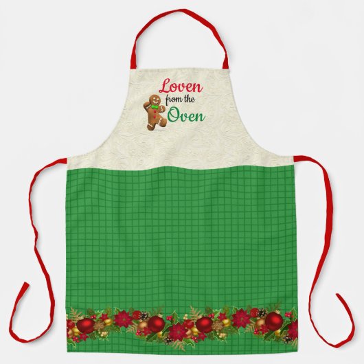 Loven van de Oven-kerstman Apro Schort (Voorkant)