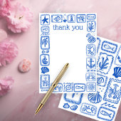 LoveNotes uit de Zee Moderne Cute Bruidsmeisjesfee Bedankkaart