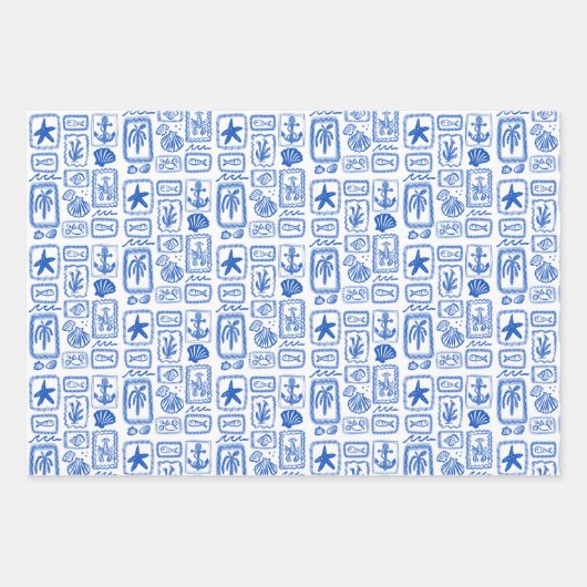 LoveNotes van het Zee Beach Ocean Modern CUSTOM Inpakpapier Vel (Voorkant 3)