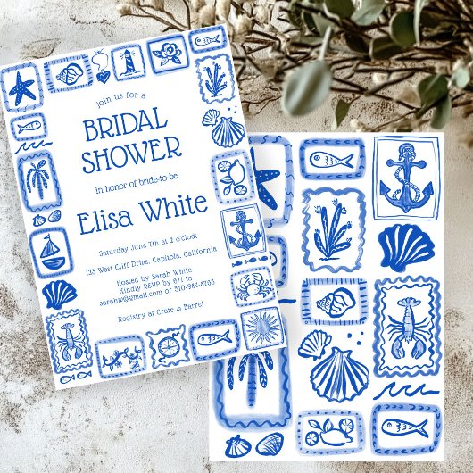 LoveNotes van het Zee Modern CUSTOM Vrijgezellenfe Kaart