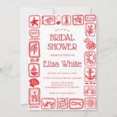 LoveNotes van het Zee Vrijgezellenfeest Modern CUS Kaart (Voorkant)