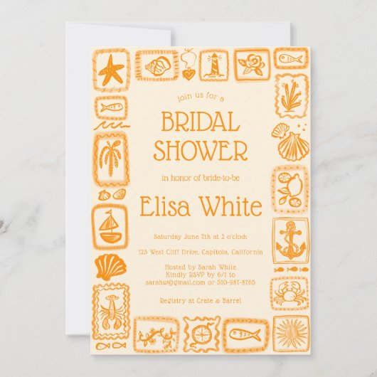 LoveNotes van het Zee Vrijgezellenfeest Modern CUS Kaart (Voorkant)