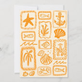 LoveNotes van het Zee Vrijgezellenfeest Modern CUS Kaart (Achterkant)