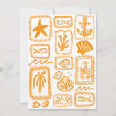 LoveNotes van het Zee Vrijgezellenfeest Modern CUS Kaart (Achterkant)