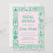 LoveNotes van het Zee Vrijgezellenfeest Modern CUS Kaart (Voorkant)