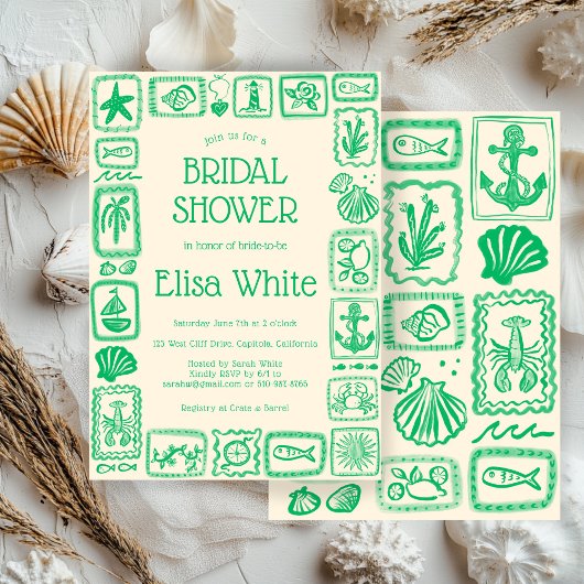 LoveNotes van het Zee Vrijgezellenfeest Modern CUS Kaart