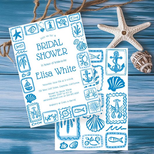 LoveNotes van het Zee Vrijgezellenfeest Modern CUS Kaart