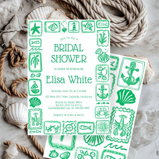 LoveNotes van het Zee Vrijgezellenfeest Modern CUS Kaart