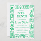 LoveNotes van het Zee Vrijgezellenfeest Modern CUS Kaart (Voorkant)