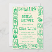 LoveNotes van het Zee Vrijgezellenfeest Modern CUS Kaart (Voorkant)