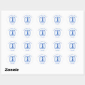 LoveNotes van Zee Lighthouse CUSTOM Vrijgezellenfe Ronde Sticker (Vel)