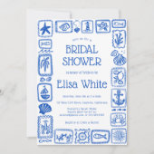 LoveNotes van Zee Modern CUSTOM QR Vrijgezellenfee Kaart (Voorkant)