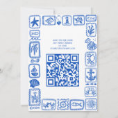 LoveNotes van Zee Modern CUSTOM QR Vrijgezellenfee Kaart (Achterkant)