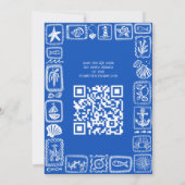 LoveNotes van Zee Modern CUSTOM QR Vrijgezellenfee Kaart (Achterkant)