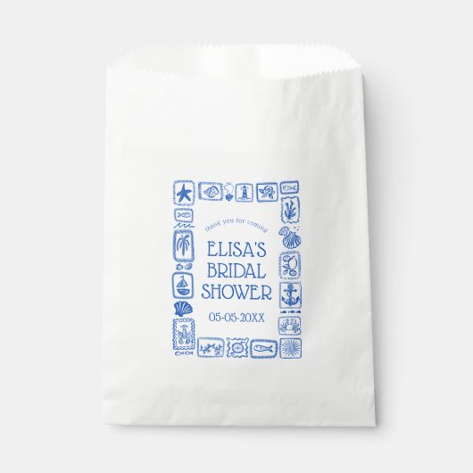 LoveNotes van Zee Modern CUSTOM Vrijgezellenfeest Bedankzakje (Voorkant)