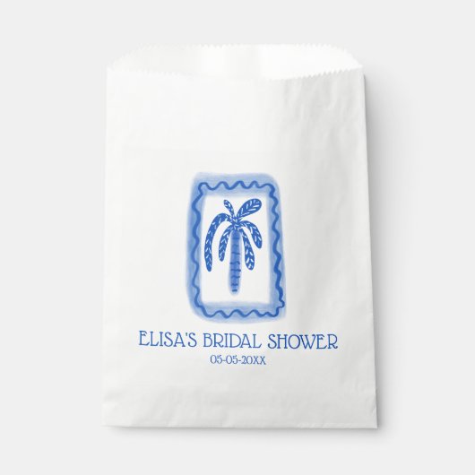 LoveNotes van Zee Palm Tree CUSTOM Vrijgezellenfee Bedankzakje (Voorkant)