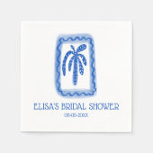 LoveNotes van Zee Palm Tree CUSTOM Vrijgezellenfee Servet (Voorkant)