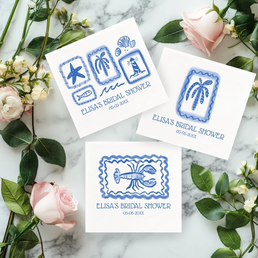 LoveNotes van Zee Palm Tree CUSTOM Vrijgezellenfee Servet