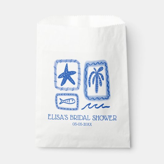 LoveNotes van Zee Schattige Beach CUSTOM Vrijgezel Bedankzakje (Voorkant)