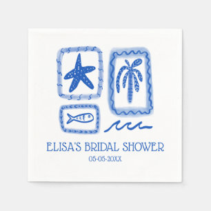 LoveNotes van Zee Schattige Beach CUSTOM Vrijgezel Servet