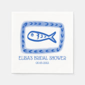 LoveNotes van Zee Schattigee vis CUSTOM Vrijgezell Servet (Voorkant)