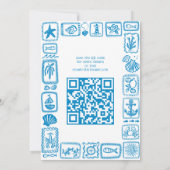 LoveNotes van Zee Vrijgezellenfeest Modern CUSTOM  Kaart (Achterkant)