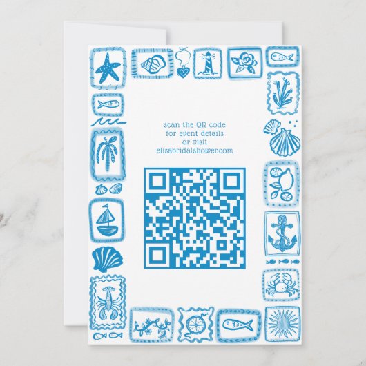 LoveNotes van Zee Vrijgezellenfeest Modern CUSTOM  Kaart (Achterkant)