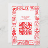 LoveNotes van Zee Vrijgezellenfeest Modern CUSTOM  Kaart (Achterkant)