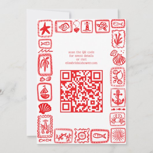 LoveNotes van Zee Vrijgezellenfeest Modern CUSTOM  Kaart (Achterkant)