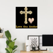 loveoneanothertoster poster (Thuiskantoor)