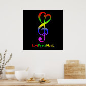 LovePeaceMusic-poster Poster (Keuken)