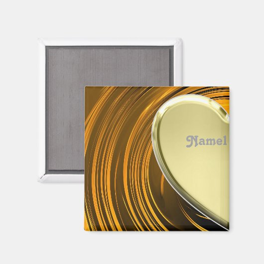 Lover1 half gouden hart magneet (Voorkant / Achterkant)