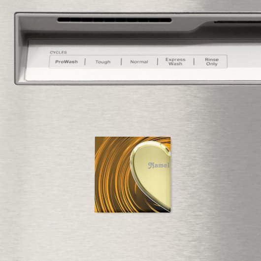 Lover1 half gouden hart magneet (Insitu (Vaatwasser))