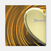 Lover1 half gouden hart magneet (Voorkant)