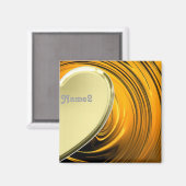 Lover2 half gouden hart magneet (Voorkant / Achterkant)