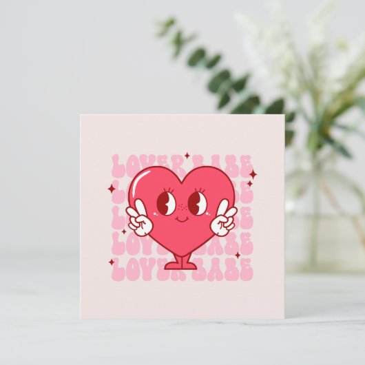 Lover Babe | Schattige lachend hart en herhalende (Staand voorkant)