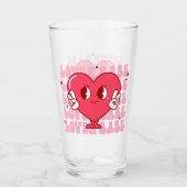 Lover Babe | Schattige lachend hart en herhalende Glas (Voorkant)